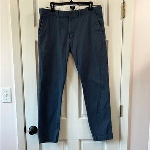 J. Crew Flex Slim Slate Blue Chinos Classic Cotton Blend - Size 35 X 32